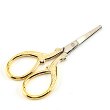 Stainless steel hairdressing scissors eyebrow scissors golden nose hair scissors